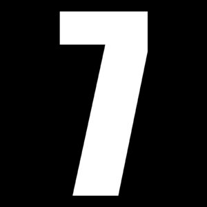 MOTION STD NUMBERS MX2 WHITE "7" 3PCS - Image 1