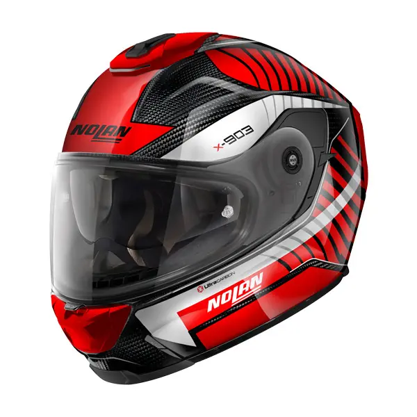 Nolan X903 Ultra Carbon Road Helmet Starlight Carbon/Red/White