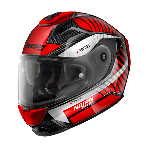 Nolan X903 Ultra Carbon Road Helmet Starlight Carbon/Red/White - Image 1