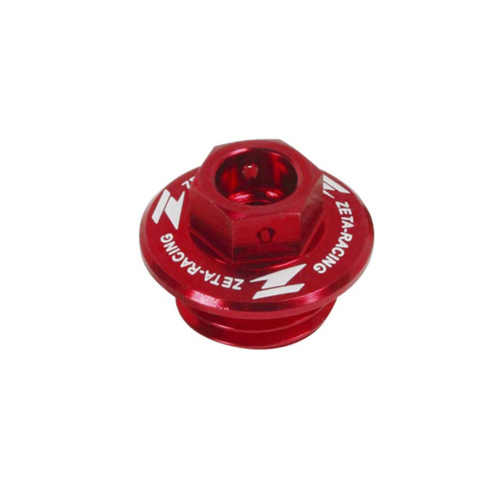 ZETA OIL FILLER PLUG HON CR/CRF YAM YZ/YZF/WRF, KAW KLX RED - Image 1