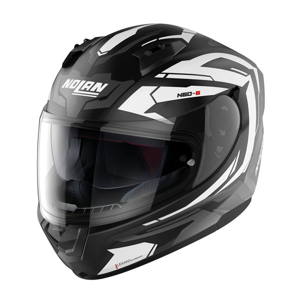 Nolan N60-6 Anchor Road Helmet Flat Black / White - Image 1