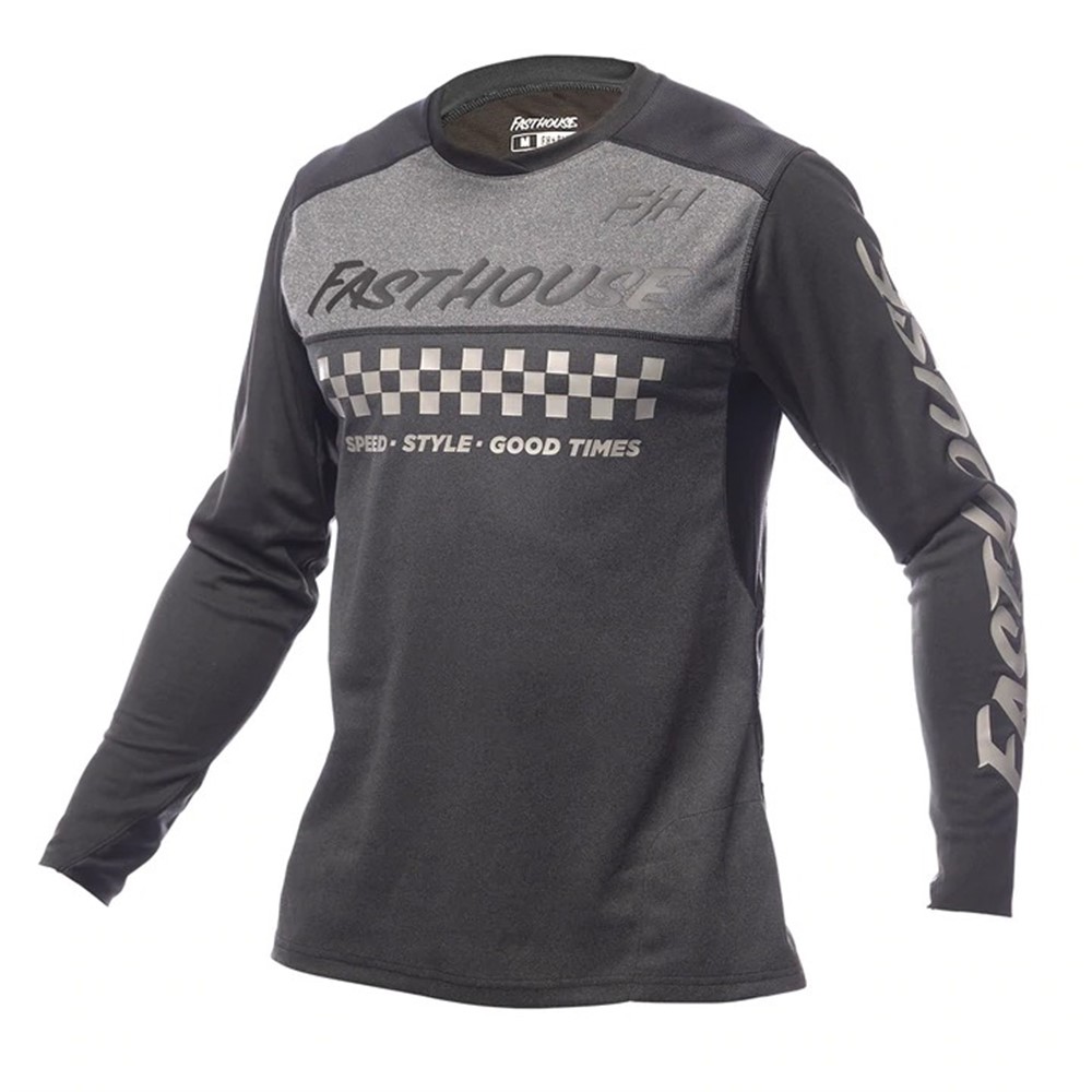 Fasthouse Alloy Mesa Long Sleeve Jersey Heather Charcoal/Black - Image 1