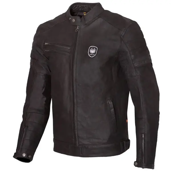 ALTON II HERITAGE LEATHER JACKET BLACK 48
