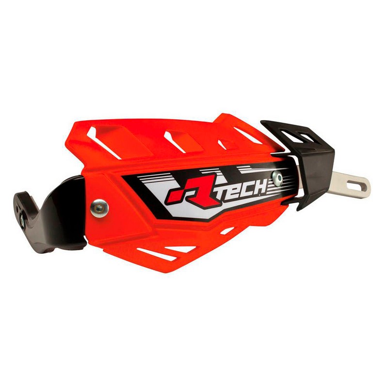 HANDGUARDS RTECH UNIVERSAL OFF ROAD FLX WITH ALUMINIUM BAR NEON ORANGE - Image 1