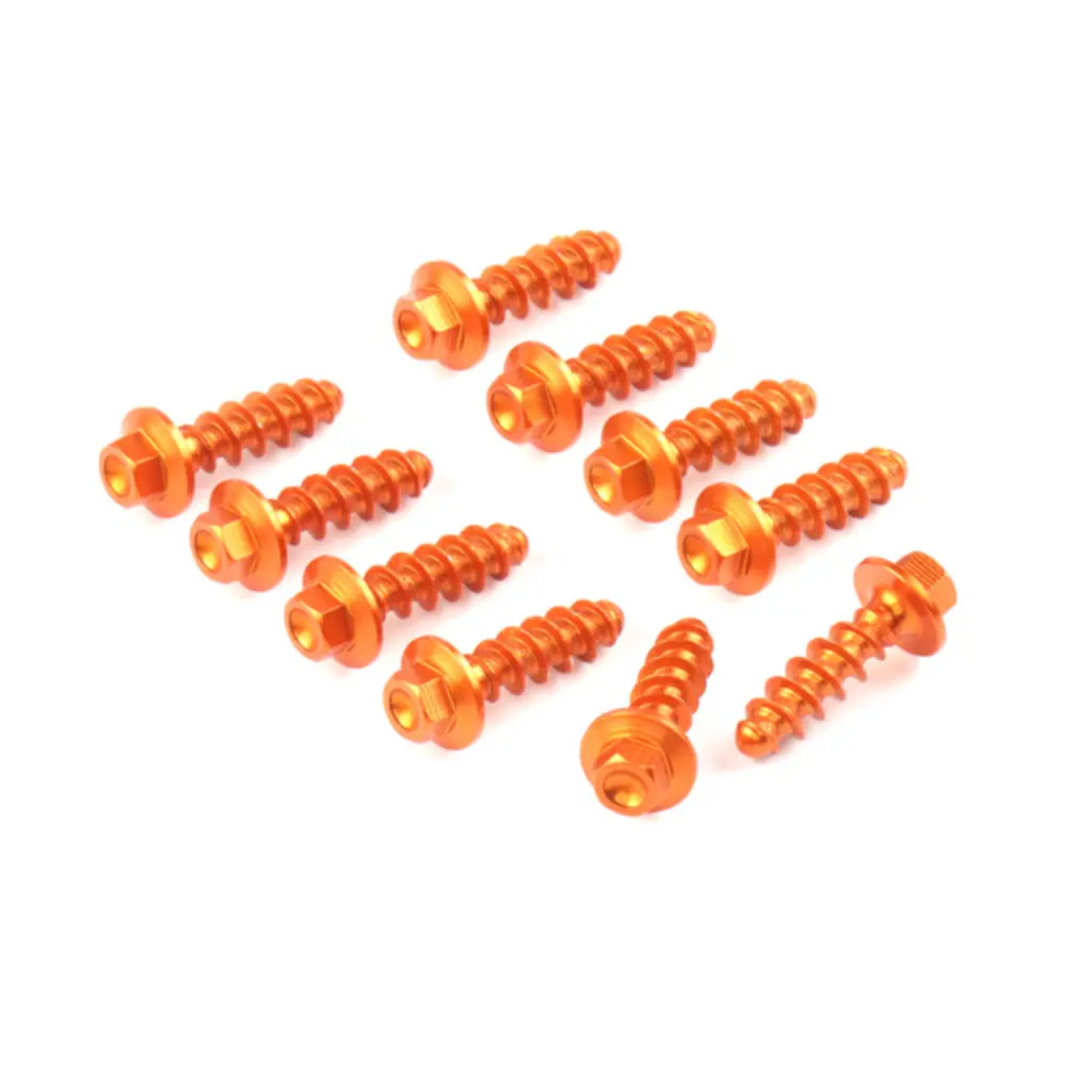 ZETA ALUMINUM BOLT SET FOR PLASTICS KTM TAPPING SCREW 10PCS