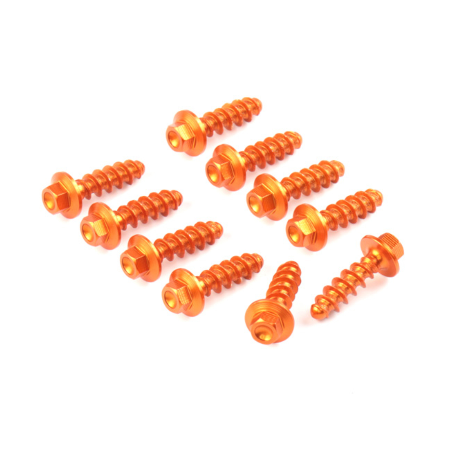 ZETA ALUMINUM BOLT SET FOR PLASTICS KTM TAPPING SCREW 10PCS - Image 1