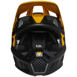 Fox V3 RS Super Trik Motocross Helmet Black/Yellow - Image 5