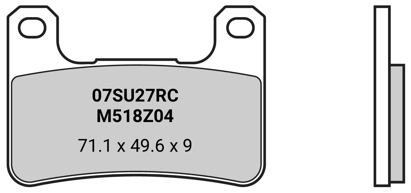 BRAKE PADS FRONT Z04 RACE ONLY SUZUKI/KAWASAKI 107A48651 - 07SU27 - Image 1