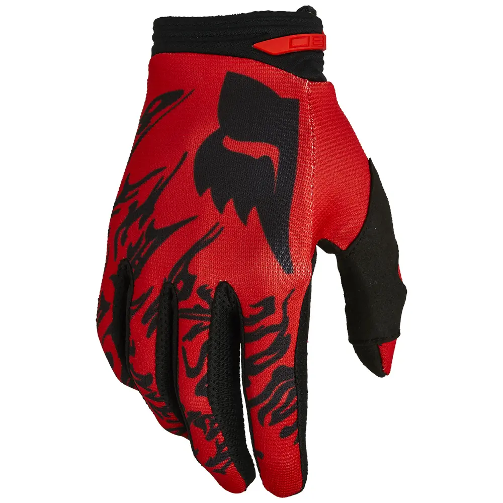 Fox 180 Peril Red Motocross Gloves
