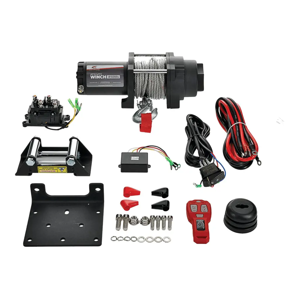 ALL BALLS 4 BOLT WINCH 4500LB STEEL WIRE