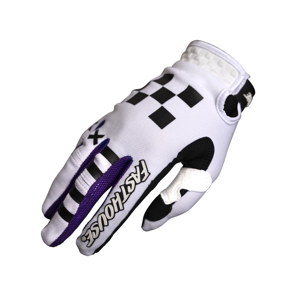 Fasthouse Youth Speed Style Rufio Motocross Gloves Black/White - Image 1