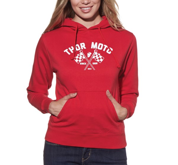Hoody Thor Ladies Finish Line Red - Image 1