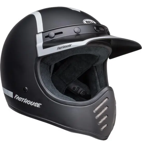 Bell Moto-3 Fasthouse Old Road M/G Road Helmet Black/White