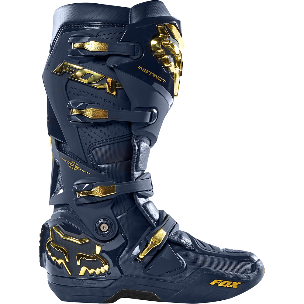 Motocross Boots Fox Instinct Navy/Gold - Image 2