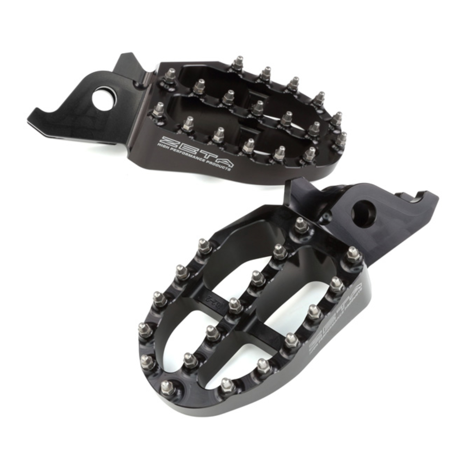 ZETA ALUMINUM FOOTPEGS CRF250/450,CRF250L/M/RALLY BLACK - Image 1