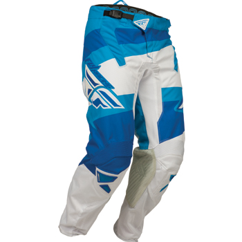Motocross Pants Fly 2014 Youth Kinetic "Blocks" Blue/White - Image 1