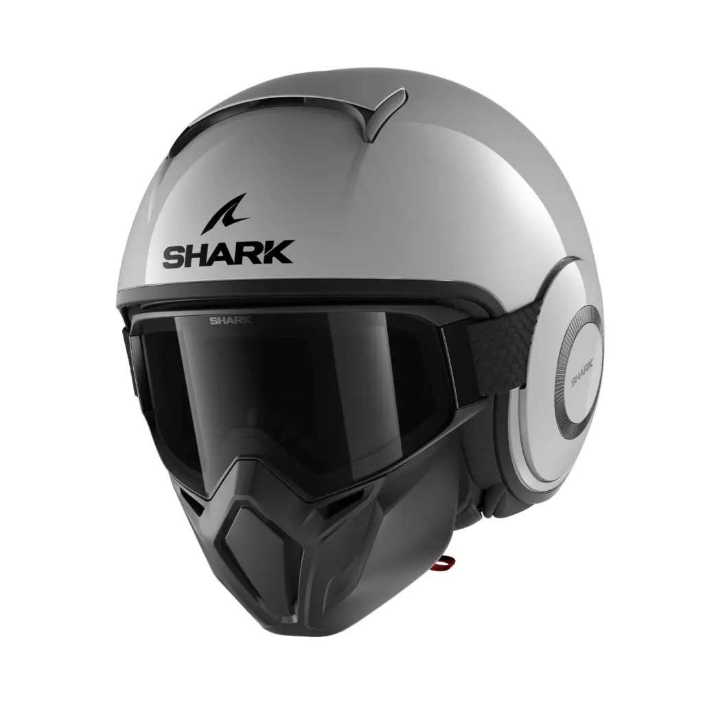 Shark Street-Drak Open Face Helmet Gloss Silver