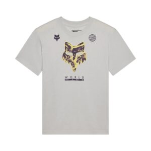 Fox Image Print Tee Ladies Light Grey - Image 1