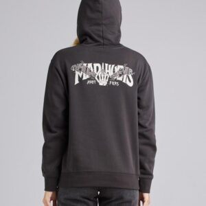 The Mad Hueys Bones Ahoy Ladies Pullover Hoodie Vintage Black - Image 2