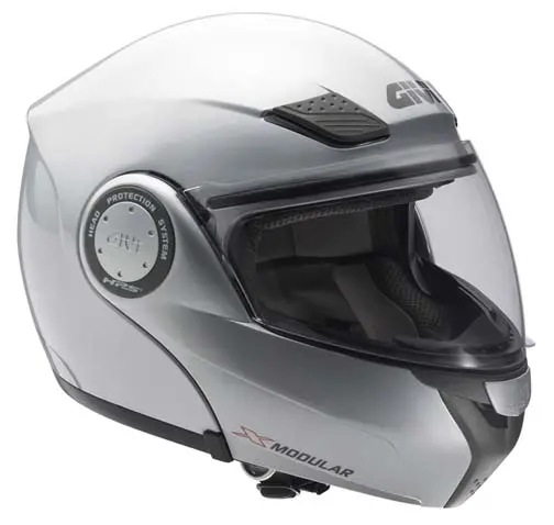 ** GIVI FLIP FACE HELMET SILVER WITH ANTI FOG LENS XXL - SALE