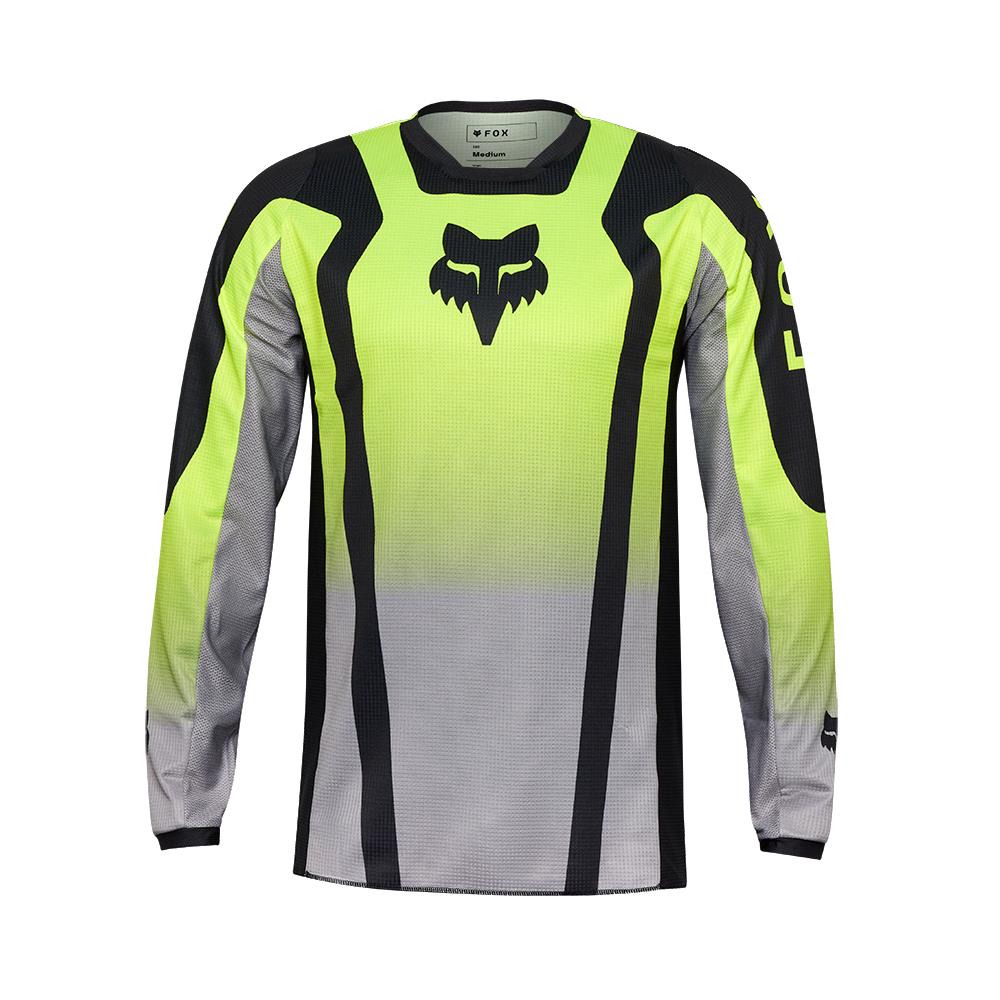 Fox 180 Lean Motocross Jersey Flo Yellow - Image 1