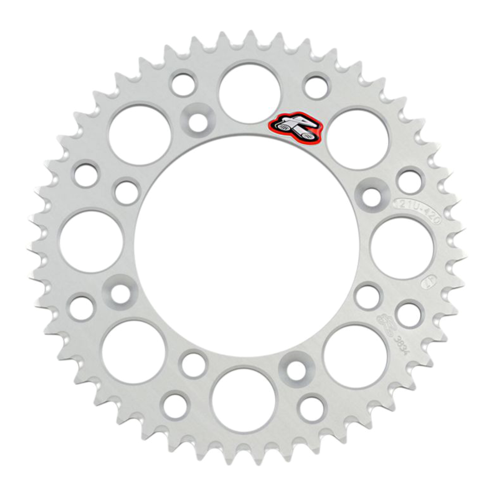 Renthal Sprocket Rear Silver 49T Alloy 7075 T6 Grooved - Image 1