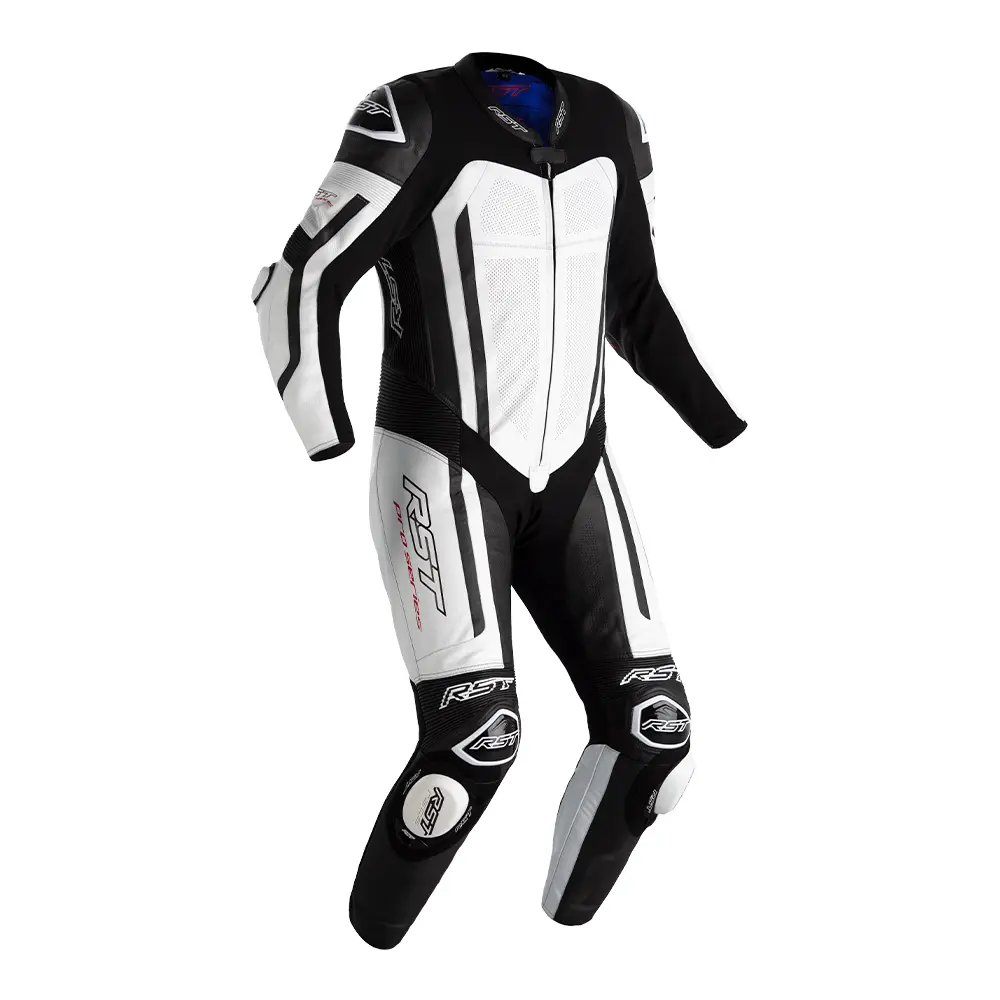 RST Pro Series Airbag CE 1-PC Leather Suit White/Black