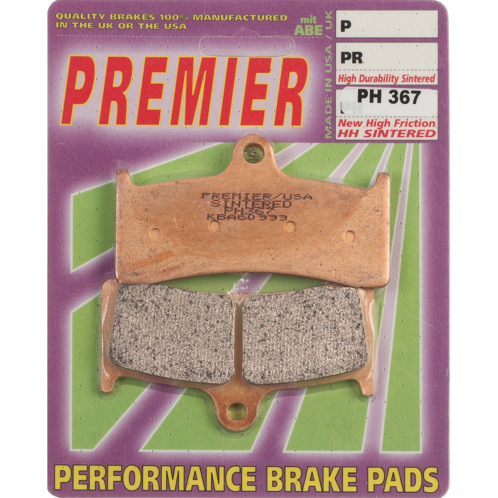 PREMIER BRAKE PADS HI-PERF SINT PH367 - BUELL | MV - Image 1