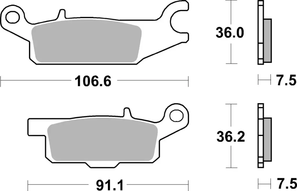 SBS 850SI Front/Rear Brake Pads