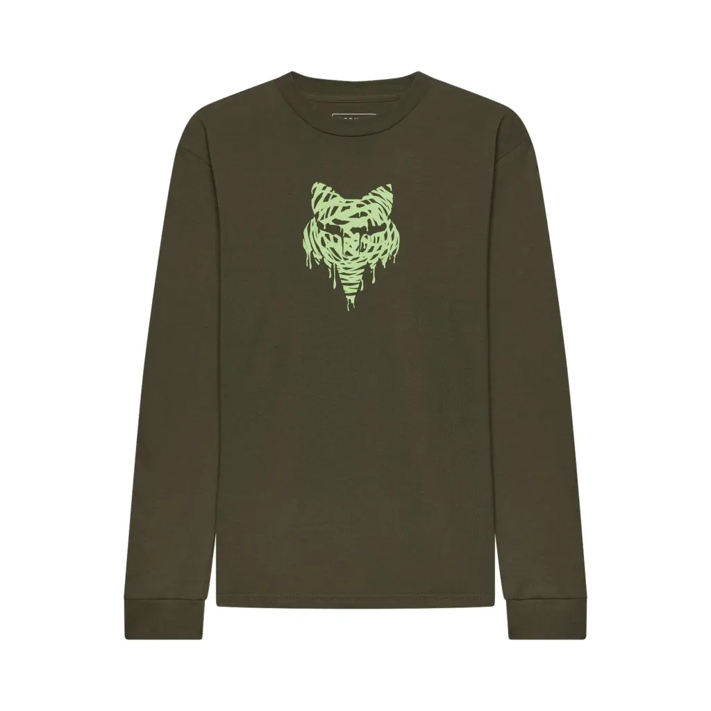 Fox Roughcut Long Sleeve Tee Youth Dark Green