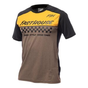 Fasthouse Alloy Mesa Short Sleeve Jersey Heather Gold/Brown - Image 1