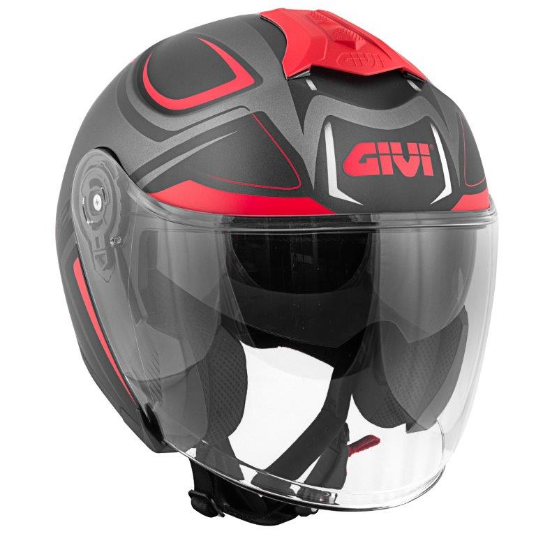 Givi X22 Planet Jet Open Face Helmet Grey/Red - Image 6