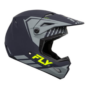 FLY Racing Kinetic Menace Motocross Helmet Matte  Grey / Hi-Vis - Image 4