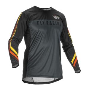 Fly Lite Hydrogen S.E Speeder Metal/Red/Yellow Motocross Jersey - Image 1