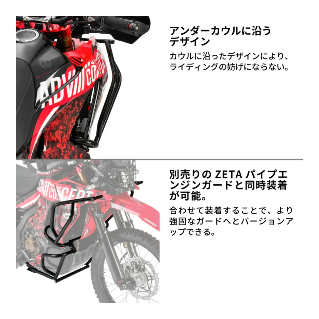 Zeta Pipe Tank Guard - Honda CRF250R / CRF250 Rally '21-On