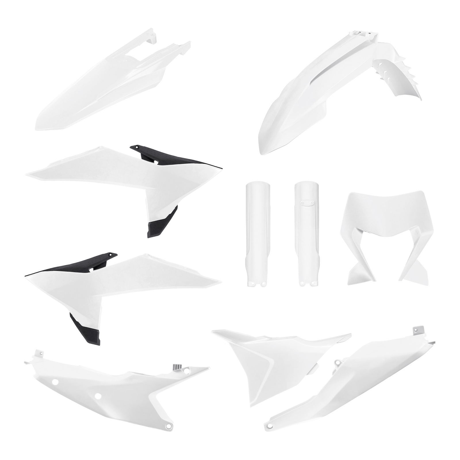 Polisport Full Plastic Kit - KTM EXC / EXC-F / XC-W / XC-FW ('26) - White - Image 1