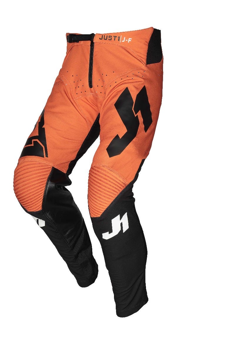 JUST1 J-FLEX YOUTH MX PANTS ARIA BLK/ORG 24 - Image 1
