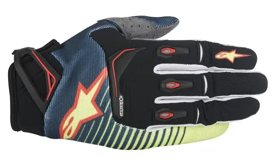 Glove Alpinestars Techstar Petrol/Yellow/Red
