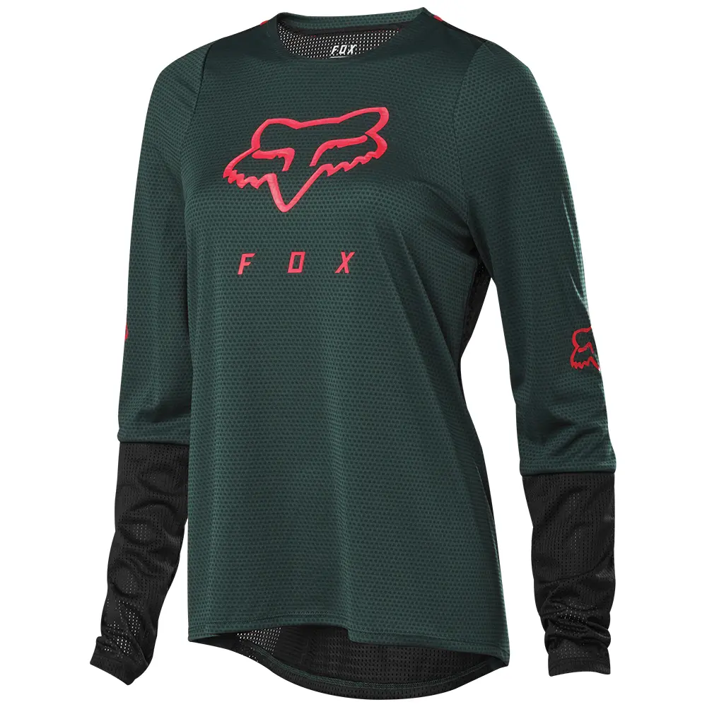 Jersey Fox Defend LS Womens Green