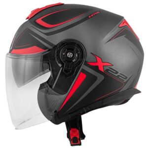 Givi X22 Planet Jet Open Face Helmet Grey/Red - Image 4