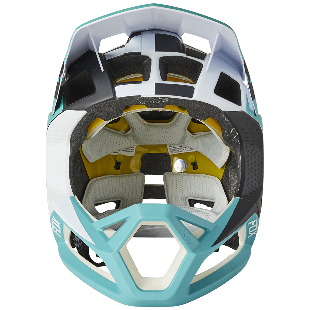 Fox Proframe Blocked Teal Mountain Bike Helmet - Image 3