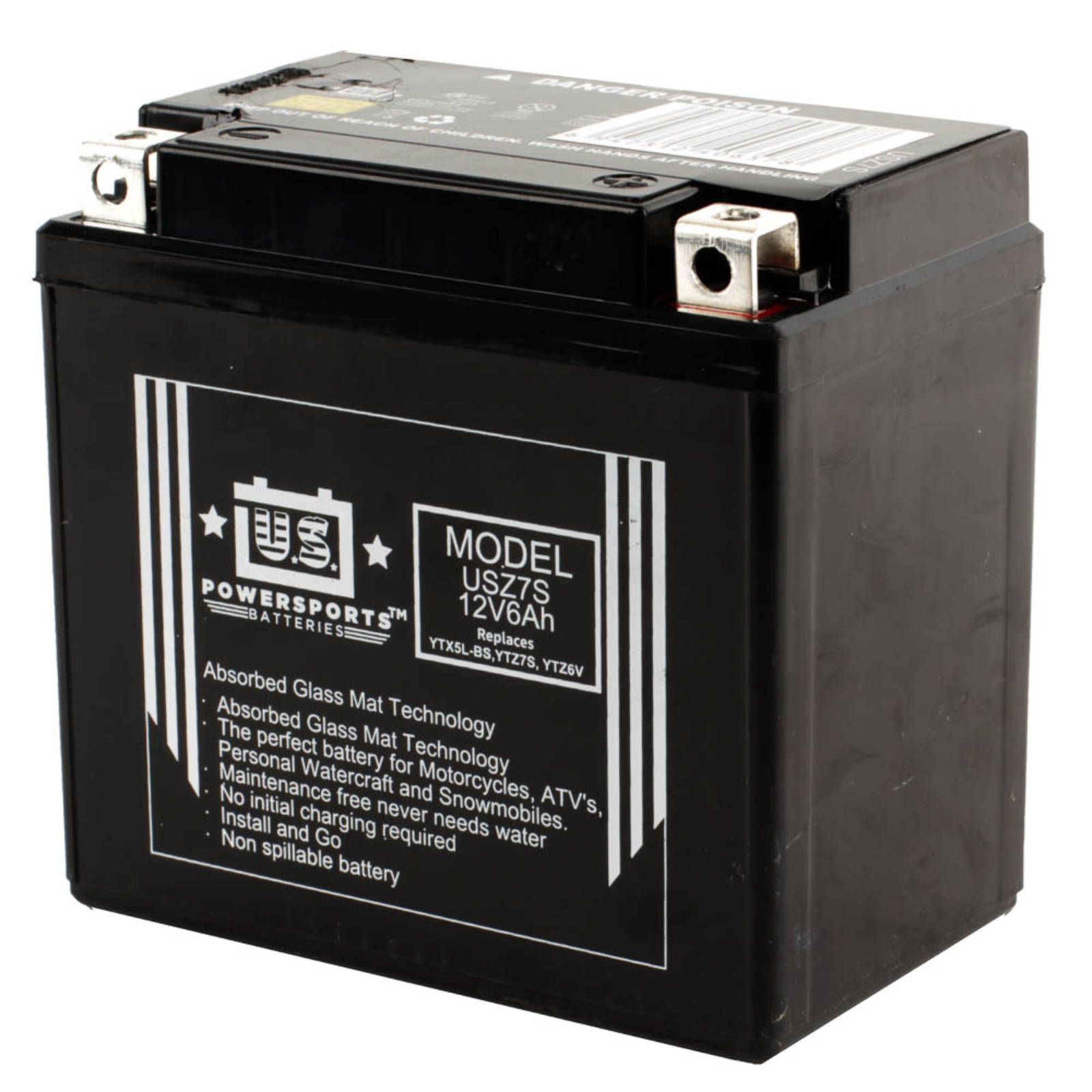 USPS AGM BATTERY USZ7S YTX5L-BS *10 - Image 1