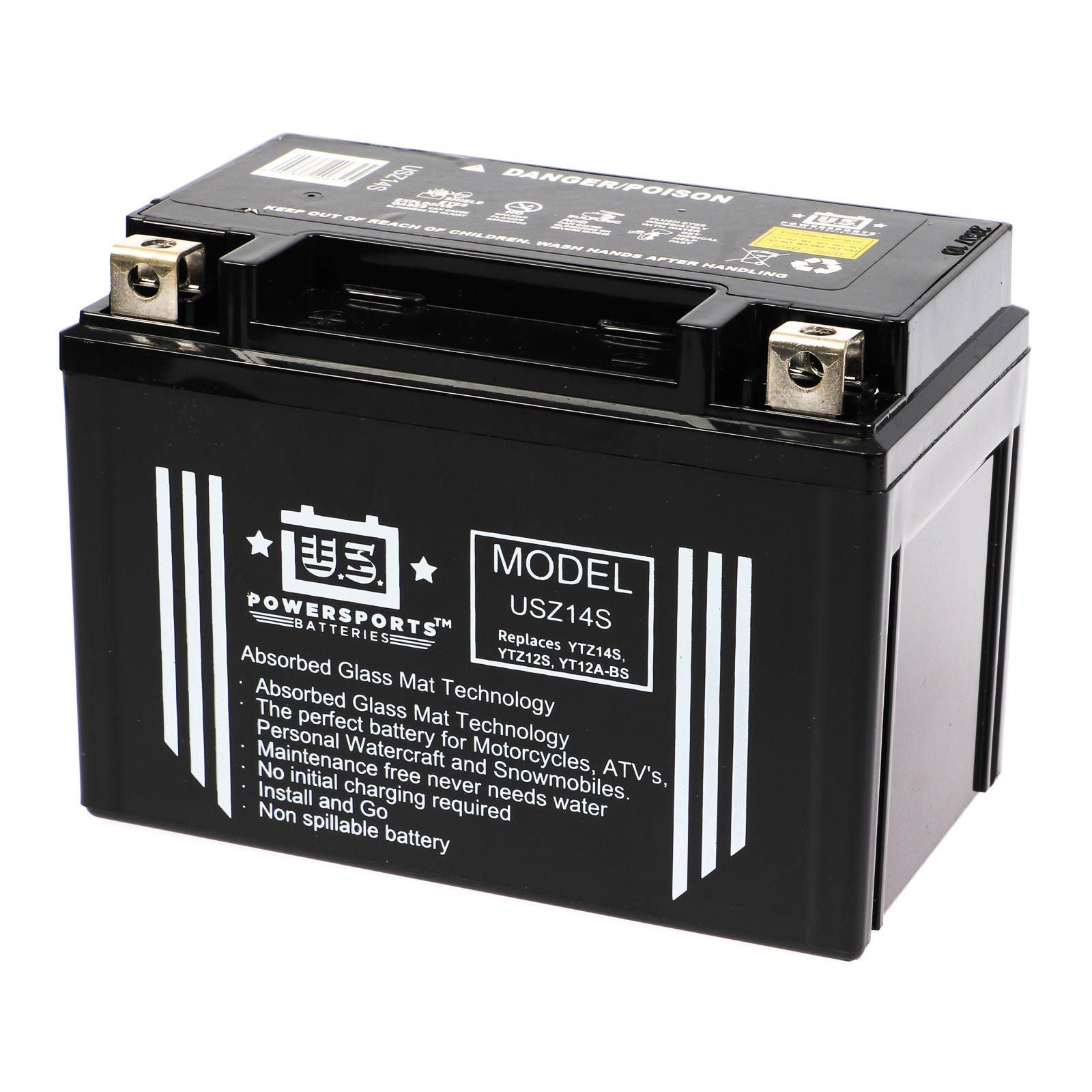 USPS AGM BATTERY USZ14S YTZ14S YTZ12S YT12A-BS *8 - Image 1