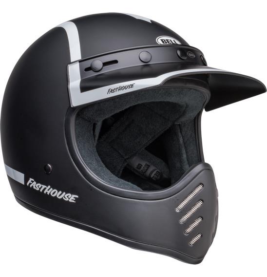 Bell Moto-3 Fasthouse Old Road M/G Road Helmet Black/White - Image 2