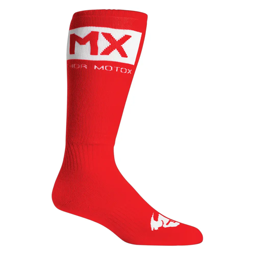 Thor Sector MX Socks Youth Solid Red/White