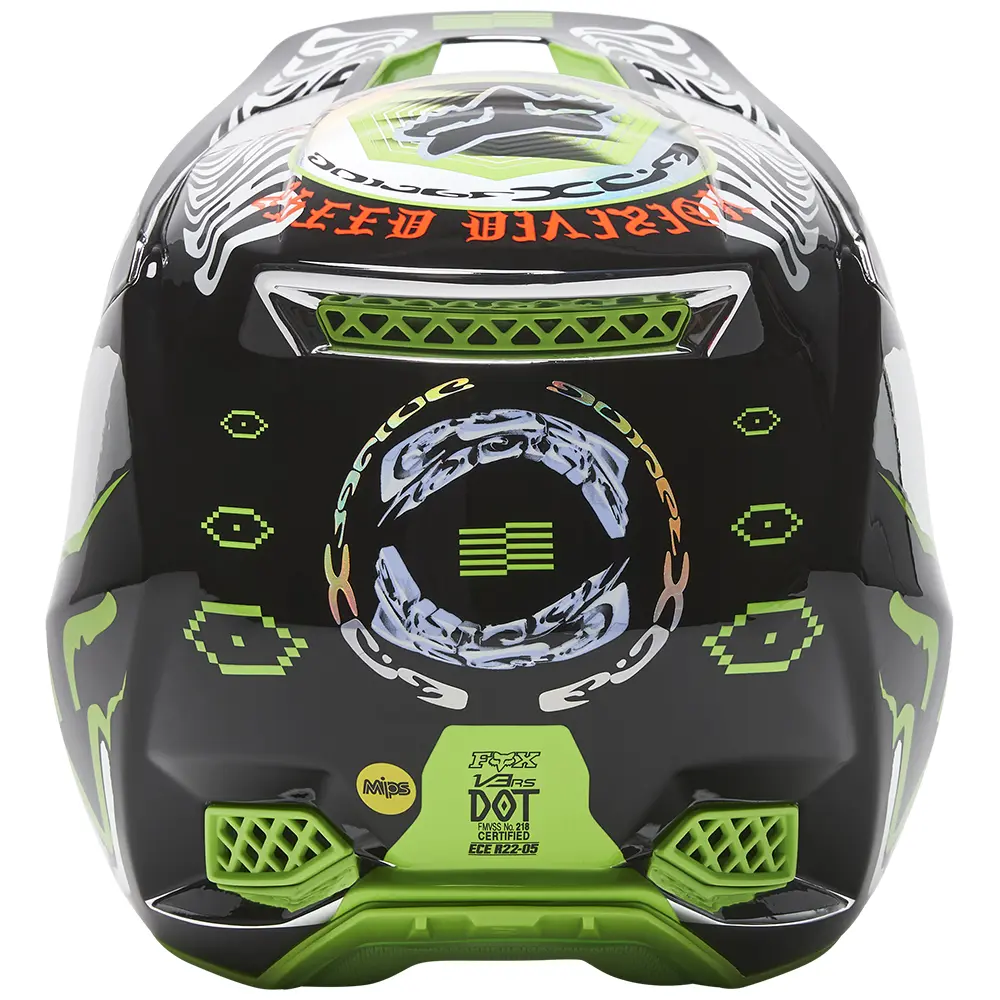 Motocross Helmet Fox V3 RS Ryke Chrome