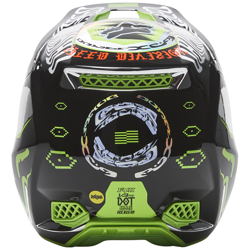 Motocross Helmet Fox V3 RS Ryke Chrome - Image 4