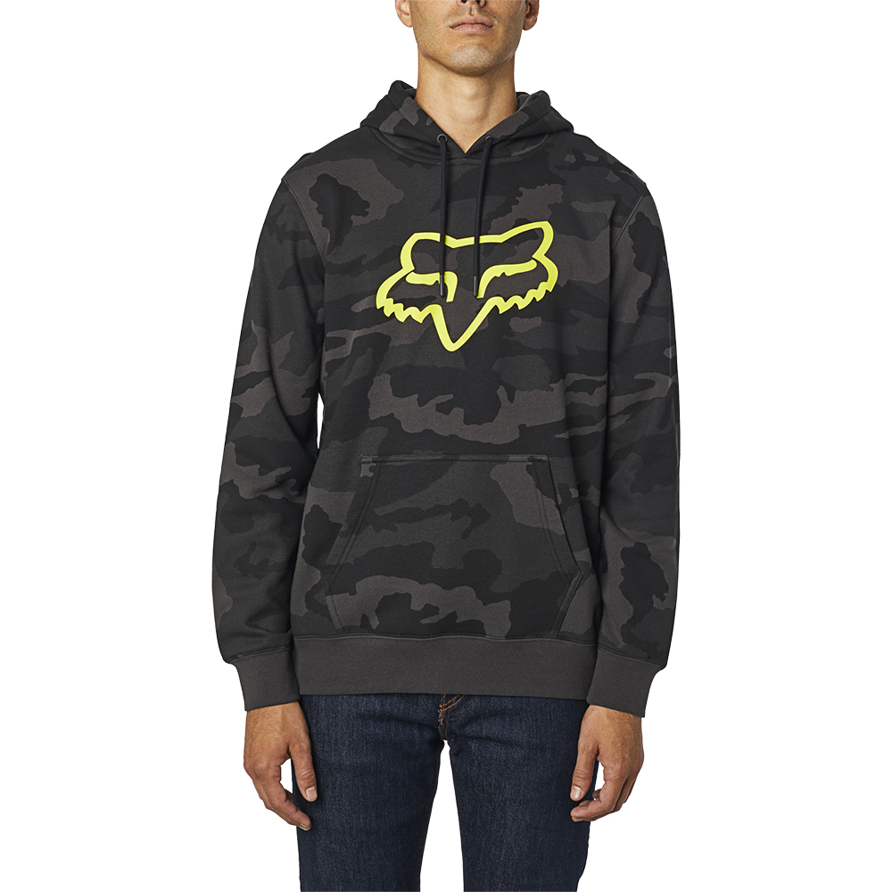 Fox Legacy Foxhead Black Camo Fleece Hoodie - Image 1