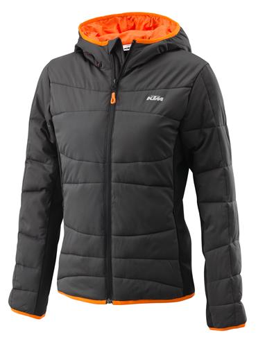 Jacket Padded KTM Womens Black/Orange - Image 1