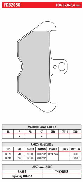 FERODO BRAKE BPADS FA88 - Image 88